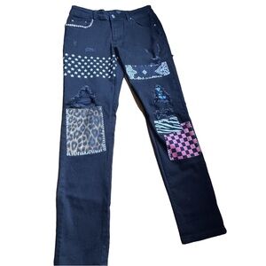 AMIRI Black Patchwork Jeans